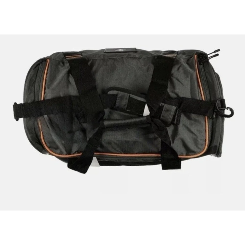 Columbia Dog Mountain Duffel Bag Dark Green Orange Gym Travel Luggage Mesh 22